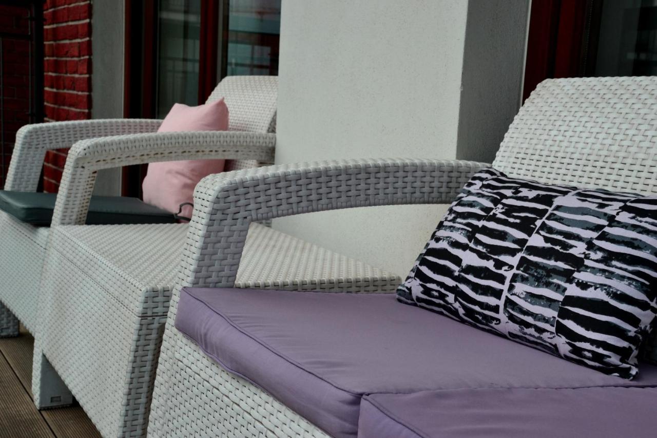 Apartamenty Centrum Nad Motlawa Z Widokiem Na Patio Z Balkonem Gdańsk Exterior foto